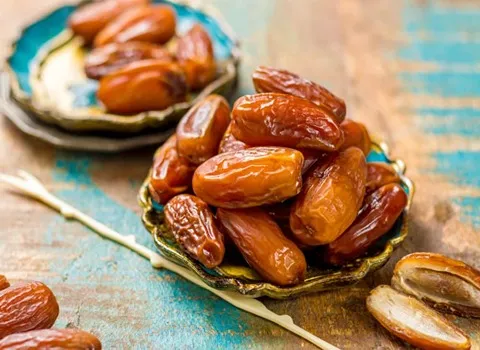 Zahedi dates in the colorful background